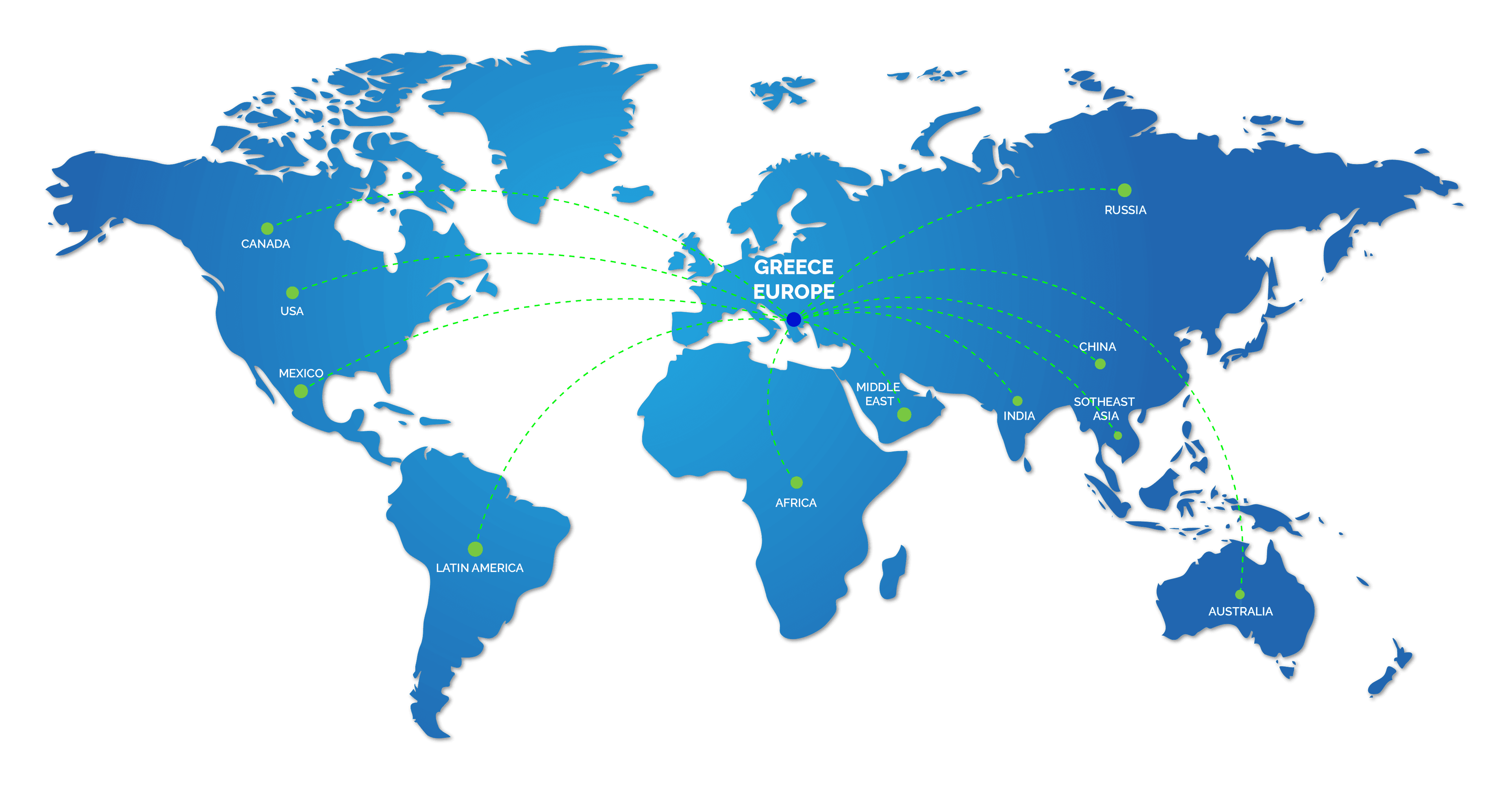 KDF Global Presence World Map